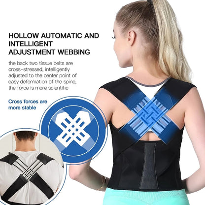 Back Brace Posture Corrector for Women and Men, Shoulder Straightener Adjustable Full Back Support Upper and Lower Pain Relief